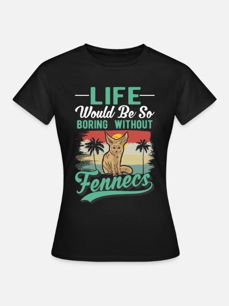 Fennek Geschenk Fennec Wüstenfuchs - Frauen T-Shirt - Schwarz