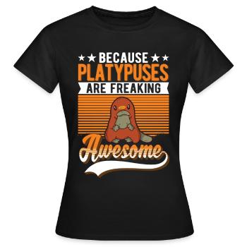 Ornithorynque Cadeau Ornithorynque - T-shirt Femme - noir - Devant - AI Model Female 172 dark (172cm)