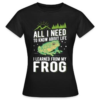 Frog Tree Frog Tree-climbing Frog - Women's T-Shirt - black - Front - AI Model Female 172 dark (172cm)