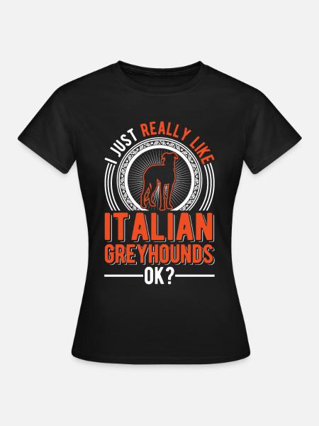 Italienischer Windhund Geschenk - Frauen T-Shirt - Schwarz