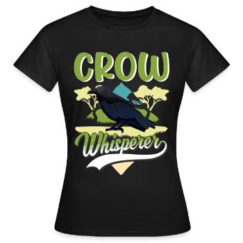 Chuchoteurs de corbeaux Corbeau Crow Crow éleveur de corbeaux - T-shirt Femme - noir - Devant - AI Model Female 172 dark (172cm)
