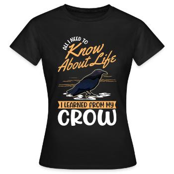 Cadeau Corbeau Corbeau Corbeau Corbeau - T-shirt Femme - noir - Devant - AI Model Female 172 dark (172cm)