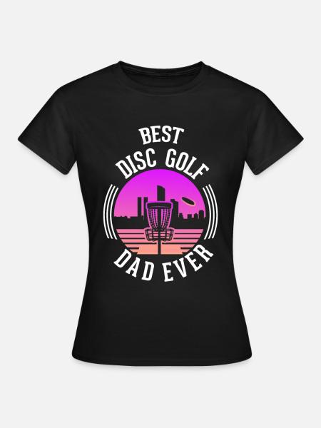 Discgolf Wurfscheibe Disc Golf - Dame-T-shirt - sort