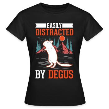 Degu Gift Shrub Rat Forest Degu - Women's T-Shirt - black - Front - AI Model Female 172 dark (172cm)