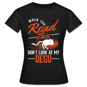 Degu Gift Shrub Rat Forest Degu - Women's T-Shirt - black - Front - AI Model Female 172 dark (172cm)