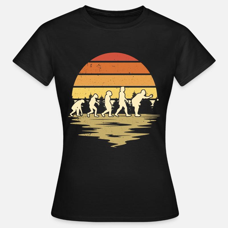Boccia Evolution Boule Petanque - Frauen T-Shirt - Schwarz