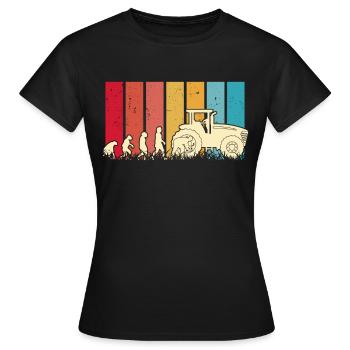 Mécanicien de machines agricoles Evolution - T-shirt Femme - noir - Devant - AI Model Female 172 dark (172cm)