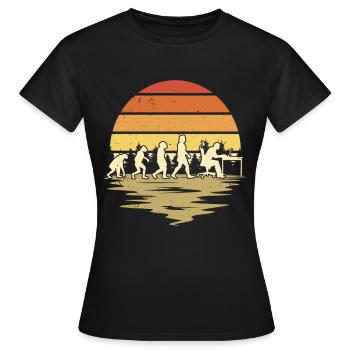Informatiker Evolution Programmierer Nerd - Frauen T-Shirt - Schwarz - Vorne - AI Model Female 172 dark (172cm)