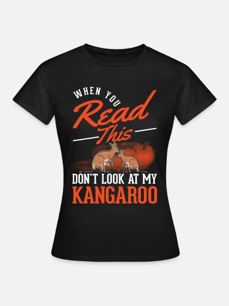 Australisches Känguru Australien Kangaroo - Frauen T-Shirt - Schwarz