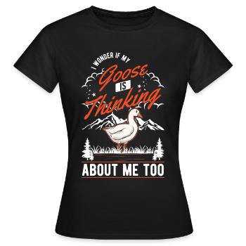 Oies cadeau oie éleveur oie oie - T-shirt Femme - noir - Devant - AI Model Female 172 dark (172cm)