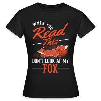 Cadeau de renard Renard roux - T-shirt Femme - noir - Devant - AI Model Female 172 dark (172cm)