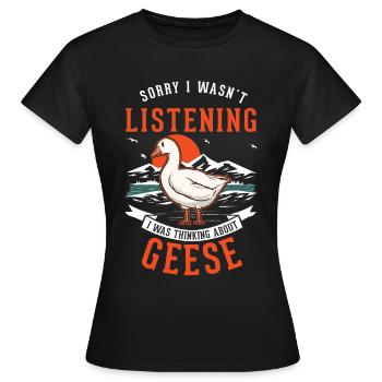 Oies cadeau oie éleveur oie oie - T-shirt Femme - noir - Devant - AI Model Female 172 dark (172cm)