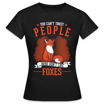 Cadeau de renard Renard roux - T-shirt Femme - noir - Devant - AI Model Female 172 dark (172cm)