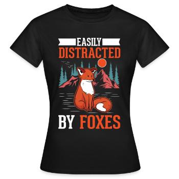 Cadeau de renard Renard roux - T-shirt Femme - noir - Devant - AI Model Female 172 dark (172cm)