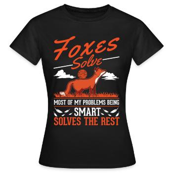 Cadeau de renard Renard roux - T-shirt Femme - noir - Devant - AI Model Female 172 dark (172cm)