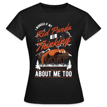 Roter Panda Geschenk Red Panda - Frauen T-Shirt - Schwarz - Vorne - AI Model Female 172 dark (172cm)