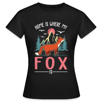 Cadeau de renard Renard roux - T-shirt Femme - noir - Devant - AI Model Female 172 dark (172cm)