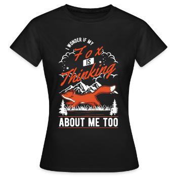 Cadeau de renard Renard roux - T-shirt Femme - noir - Devant - AI Model Female 172 dark (172cm)