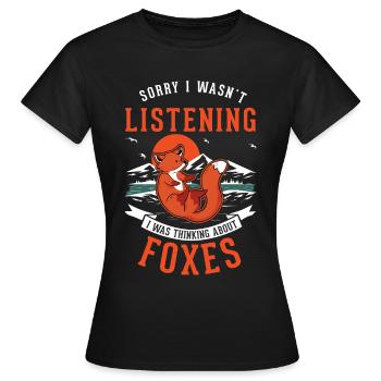 Cadeau de renard Renard roux - T-shirt Femme - noir - Devant - AI Model Female 172 dark (172cm)