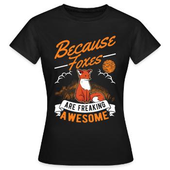 Cadeau de renard Renard roux - T-shirt Femme - noir - Devant - AI Model Female 172 dark (172cm)