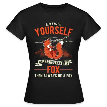 Cadeau de renard Renard roux - T-shirt Femme - noir - Devant - AI Model Female 172 dark (172cm)
