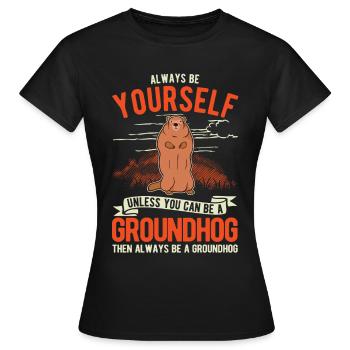 Marmotte marmotte marmotte - T-shirt Femme - noir - Devant - AI Model Female 172 dark (172cm)