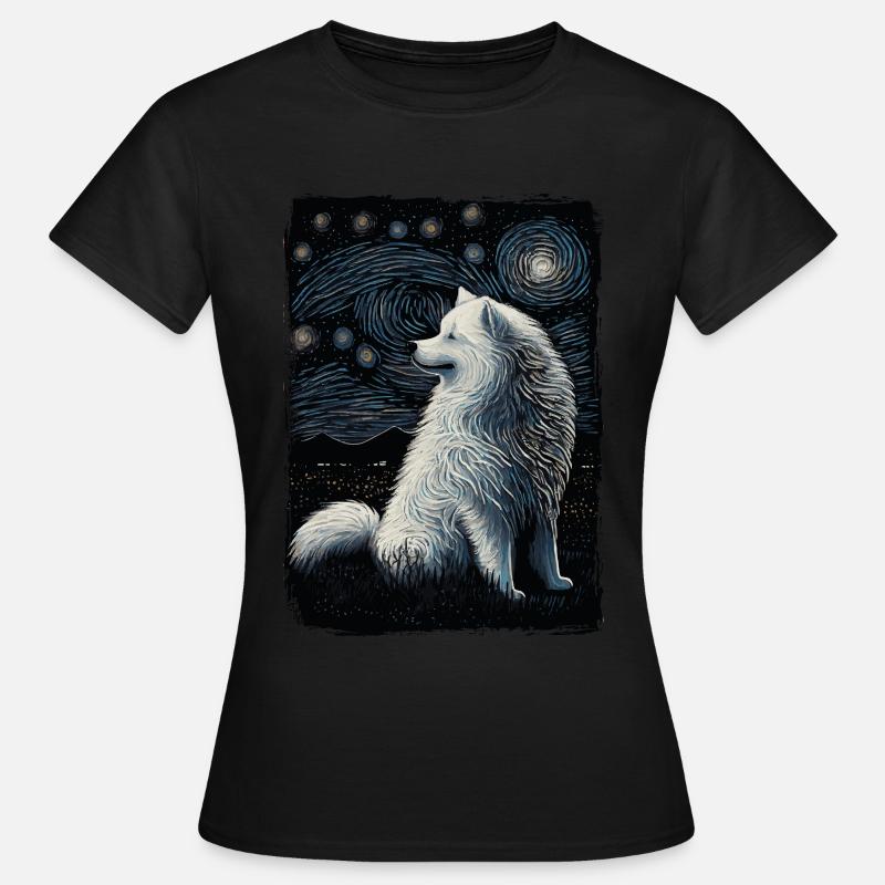 Samoyed Painting - Women's T-Shirt - black