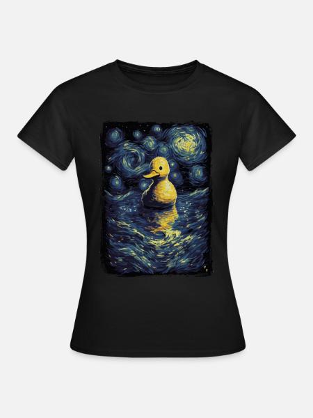 Canard en caoutchouc Nuit étoilée - T-shirt Femme - noir