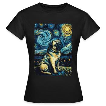 Carlin Nuit étoilée - T-shirt Femme - noir - Devant - AI Model Female 172 dark (172cm)