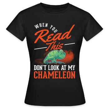 Cadeau caméléon Caméléon - T-shirt Femme - noir - Devant - AI Model Female 172 dark (172cm)