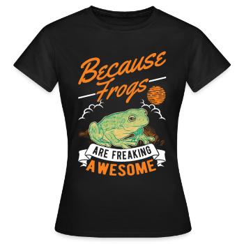 Frog Gift Tree Frog - Women's T-Shirt - black - Front - AI Model Female 172 dark (172cm)
