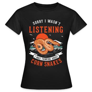 Serpent des blés disant serpent des blés - T-shirt Femme - noir - Devant - AI Model Female 172 dark (172cm)