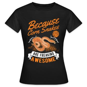 Serpent des blés cadeau Serpent des blés - T-shirt Femme - noir - Devant - AI Model Female 172 dark (172cm)