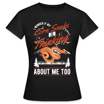 Serpent des blés cadeau Serpent des blés - T-shirt Femme - noir - Devant - AI Model Female 172 dark (172cm)
