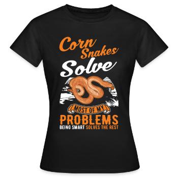 Serpent des blés cadeau Serpent des blés - T-shirt Femme - noir - Devant - AI Model Female 172 dark (172cm)