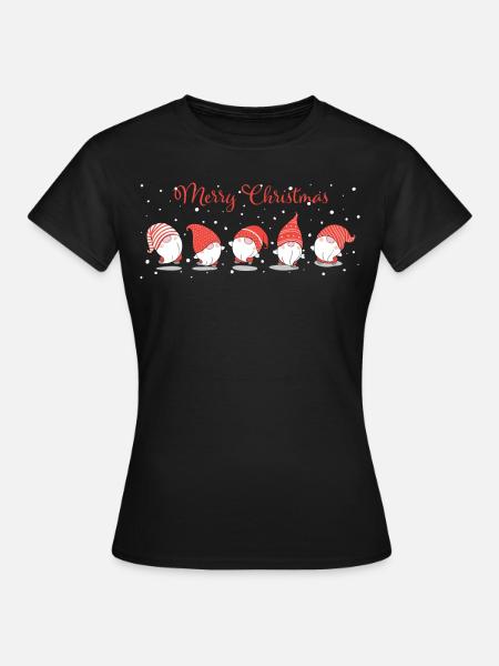 Christmas Gnomes Gnomes Garden Gnomes Christmas - T-shirt Femme - noir