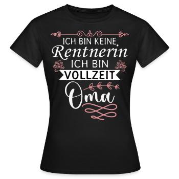 Rentnerin Rente Pension Oma - Frauen T-Shirt - Schwarz - Vorne - AI Model Female 172 dark (172cm)