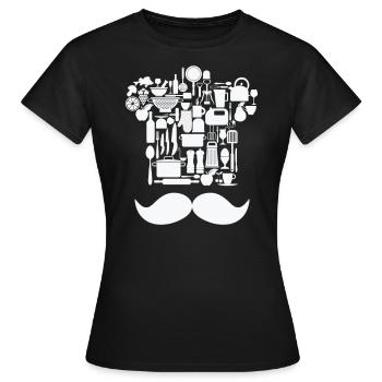 Chef chef cuisine cuisine - T-shirt Femme - noir - Devant - AI Model Female 172 dark (172cm)