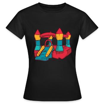 Gonflable anniversaire d’enfant Fête Fête Jeux amusant - T-shirt Femme - noir - Devant - AI Model Female 172 dark (172cm)