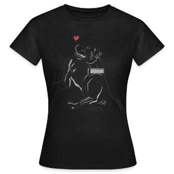 Pit Bull amateur de chien chien chien chien de combat amour - T-shirt Femme - noir - Devant - AI Model Female 172 dark (172cm)
