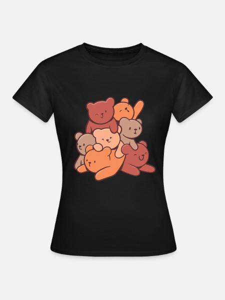Teddybär Kuscheltier Stofftier Kuscheln - Frauen T-Shirt - Schwarz