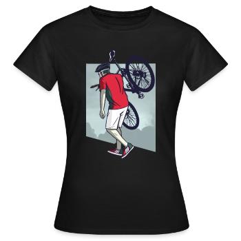 Vélo Vélo Vélo - T-shirt Femme - noir - Devant - AI Model Female 172 dark (172cm)