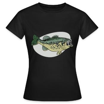 Pêche pêche pêche à carpes pêche pêche - T-shirt Femme - noir - Devant - AI Model Female 172 dark (172cm)