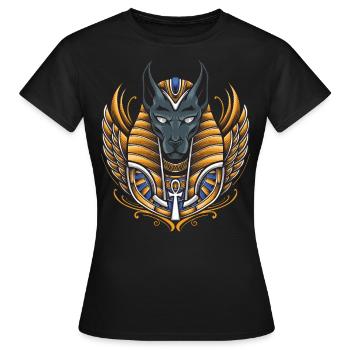 Ägypten Anubis Horus Pyramide Pharao - Frauen T-Shirt - Schwarz - Vorne - AI Model Female 172 dark (172cm)