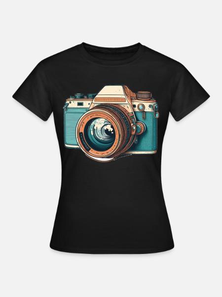 Retro Camera - Women's T-Shirt - black