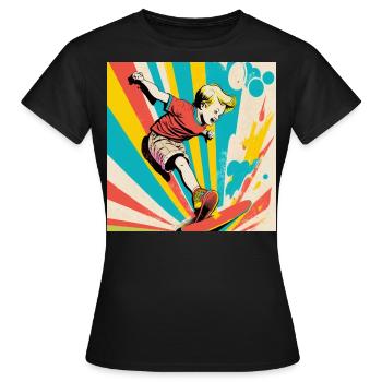 Skater Boy - Frauen T-Shirt - Schwarz - Vorne - AI Model Female 172 dark (172cm)