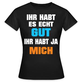 Tu l’as bien, tu m’as eu, drôle, professionnel - T-shirt Femme - noir - Devant - AI Model Female 172 dark (172cm)