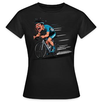 Cycliste Vélo de route Vélo de route Vélo de route - T-shirt Femme - noir - Devant - AI Model Female 172 dark (172cm)