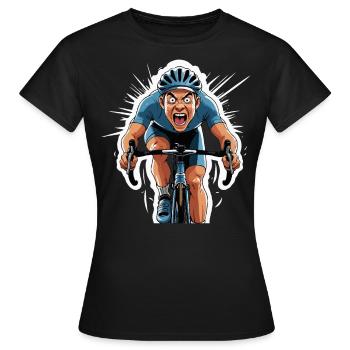 Cycliste Vélo de route Vélo de route Vélo de route - T-shirt Femme - noir - Devant - AI Model Female 172 dark (172cm)