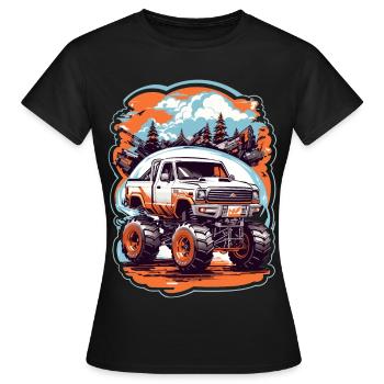 Monstertruck - Frauen T-Shirt - Schwarz - Vorne - AI Model Female 172 dark (172cm)